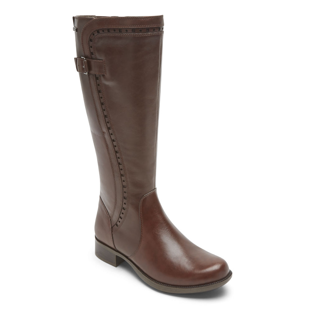 Rockport Womens Boots Brown - Copley Waterproof Tall - UK 436-WLHQUI